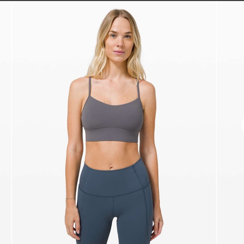 NWT Lululemon Free to be Longline Bra Dark Carbon